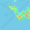 Topografisk kort Gustavia, højde, relief
