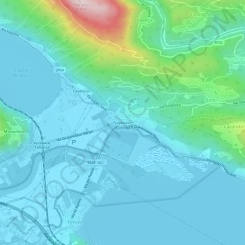 Topografisk kort Fondotoce, højde, terræn