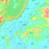 Topografisk kort Yangchun, højde, terræn