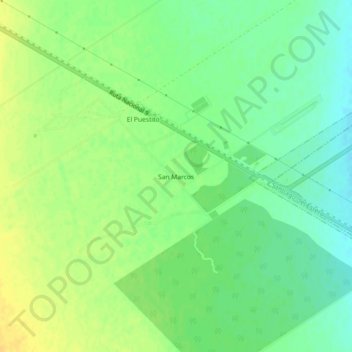Topografisk kort San Marcos, højde, terræn