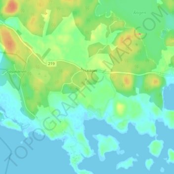 Topografisk kort Lappetorp, højde, terræn