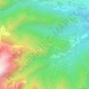 Topografisk kort Prà Fieul, højde, terræn