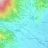 Topografisk kort Abbadia Alpina, højde, terræn