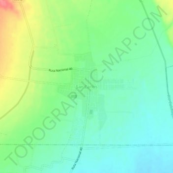 Topografisk kort San Carlos, højde, terræn