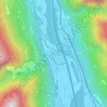 Topografisk kort Lodrino, højde, terræn