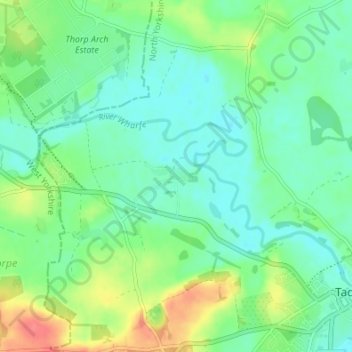 Topografisk kort Newton Kyme, højde, terræn