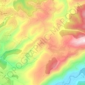 Topografisk kort Mtolle, højde, terræn