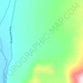 Topografisk kort Cazadero Grande, højde, terræn