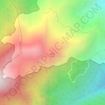 Topografisk kort Buntu Boto, højde, terræn