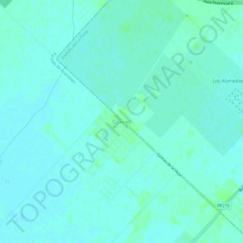 Topografisk kort Gómez, højde, terræn