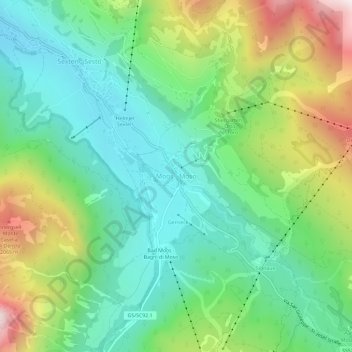 Topografisk kort Moos - Moso, højde, terræn