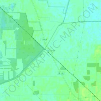 Topografisk kort Kankakee, højde, terræn