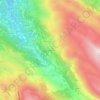 Topografisk kort Lucoli Alto, højde, terræn