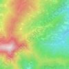 Topografisk kort Lanza, højde, terræn