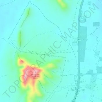 Topografisk kort Buhais Geological Park, højde, terræn