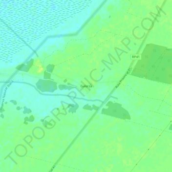 Topografisk kort Galarza, højde, terræn