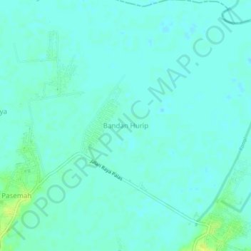 Topografisk kort Bandan Hurip, højde, terræn
