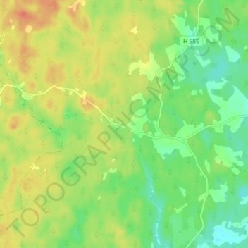 Topografisk kort Långaström, højde, terræn