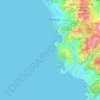 Topografisk kort Sirandah, højde, terræn
