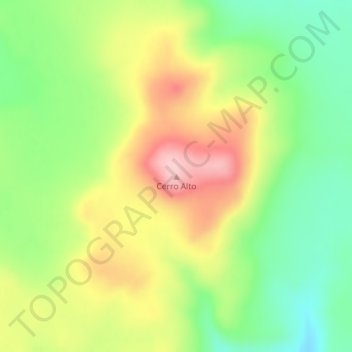 Topografisk kort Cerro Alto, højde, terræn