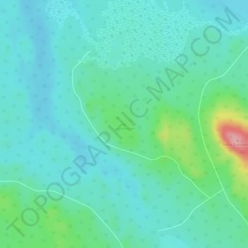 Topografisk kort Snarkberget, højde, terræn