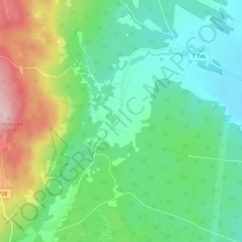Topografisk kort Filipshyttan, højde, terræn