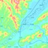 Topografisk kort Liantan, højde, terræn