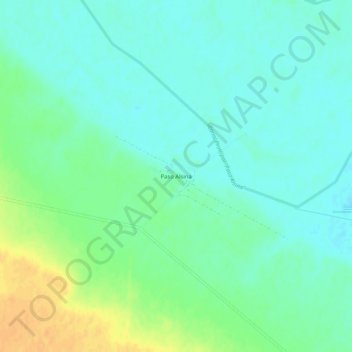 Topografisk kort Paso Alsina, højde, terræn