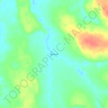 Topografisk kort Guimar, højde, terræn