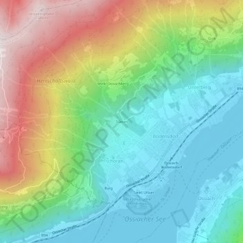 Topografisk kort Tratten, højde, terræn