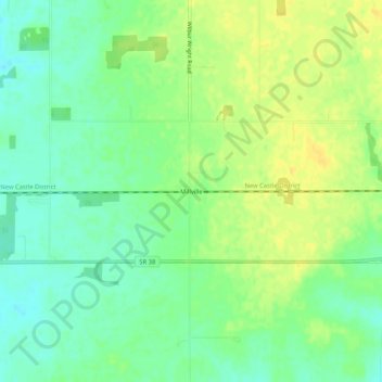 Topografisk kort Millville, højde, terræn