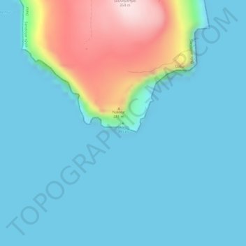 Topografisk kort Skorin, højde, terræn