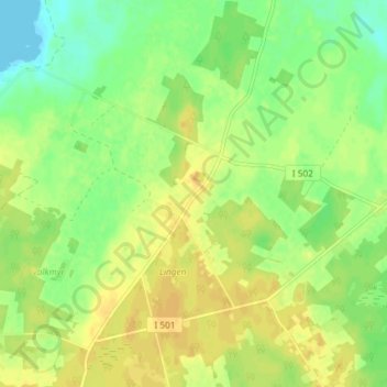 Topografisk kort Vamlingbo, højde, terræn