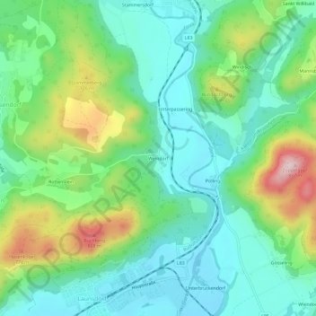 Topografisk kort Weindorf, højde, terræn