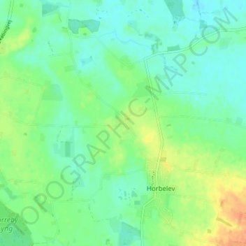 Topografisk kort Særslev, højde, terræn