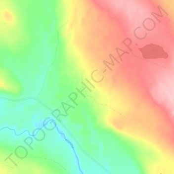 Topografisk kort Djupfors, højde, terræn