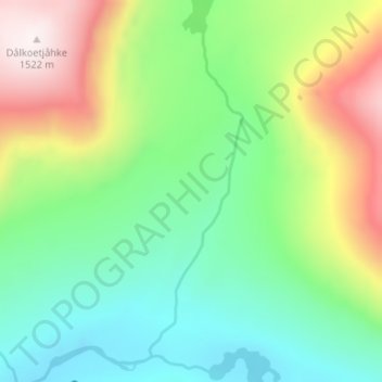 Topografisk kort Viterskalet, højde, terræn