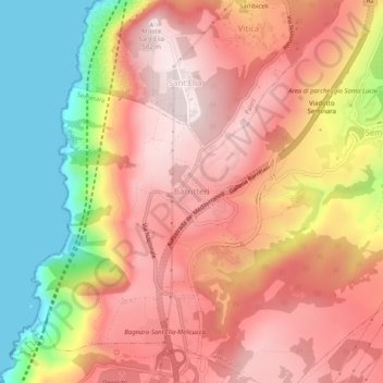 Topografisk kort Barritteri, højde, terræn