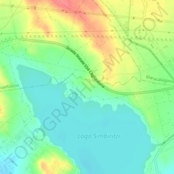 Topografisk kort Giu de Carrogas, højde, terræn