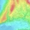 Topografisk kort Marciaga, højde, terræn