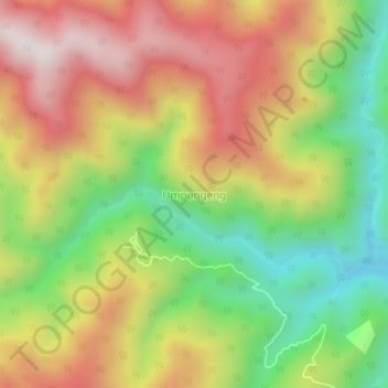 Topografisk kort Umpungeng, højde, terræn