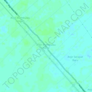 Topografisk kort Anjir Mambulau Timur, højde, terræn