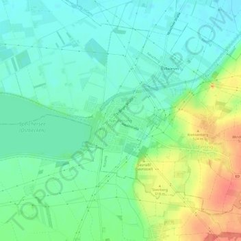 Topografisk kort Neufinsing, højde, terræn