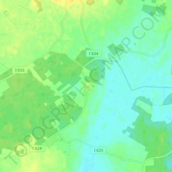 Topografisk kort Källunge, højde, terræn