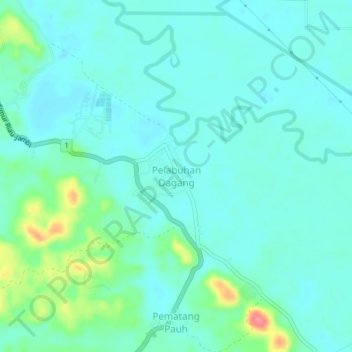 Topografisk kort Pelabuhan Dagang, højde, terræn