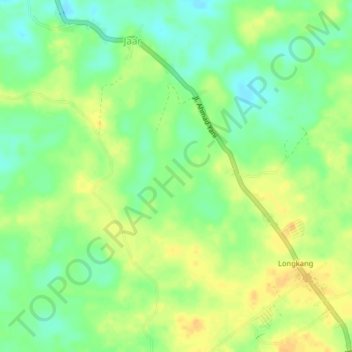 Topografisk kort Jaar, højde, terræn