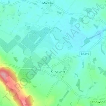 Topografisk kort Webton, højde, terræn