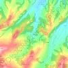Topografisk kort Valle, højde, terræn