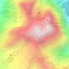 Topografisk kort Appennino abruzzese, højde, terræn