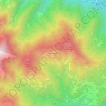 Topografisk kort Alpe Camasca, højde, terræn